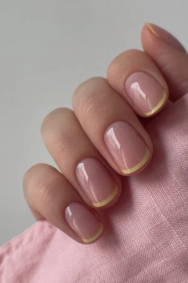 37 Must-Try Clean Girl Nails Ideas for a Fresh and Effortlessly Simple Look 15 Clean Yellow French Tips