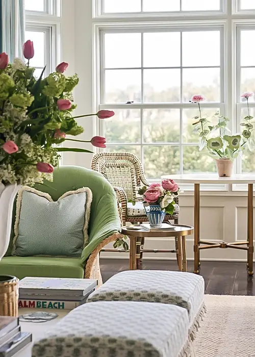 46 Calm Blue And Green Living Room Ideas 10 Coastal Corner with Cheerful Charm