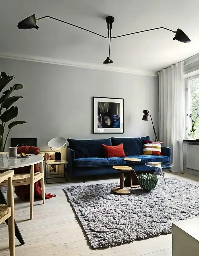 48 Blue Grey Living Room Ideas with Style and Calm 20 Cool Grey Living Room With Bold Accents
