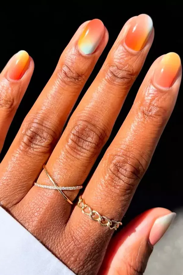 32 Cute Sunset Nails Design Mani Styles That Feel Like Golden Hour 30 Cool Sky Shade Nails