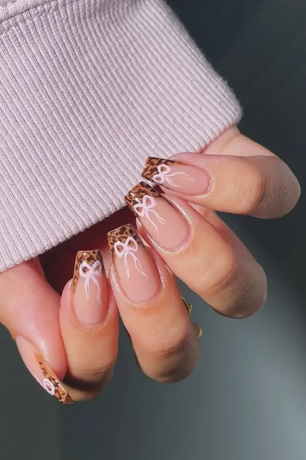 47 Cozy Cute Fall Nails Designs Autumn Mani Ideas You Must Try This Season 38 Cozy Bows and Paw Nails Art