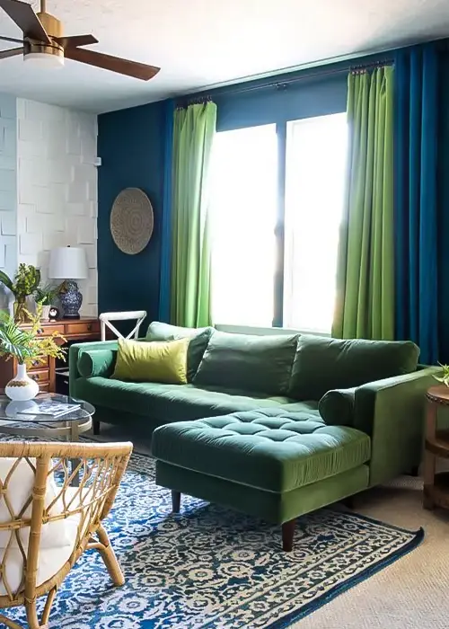 46 Calm Blue And Green Living Room Ideas 4 Cozy Seating with Bold Color