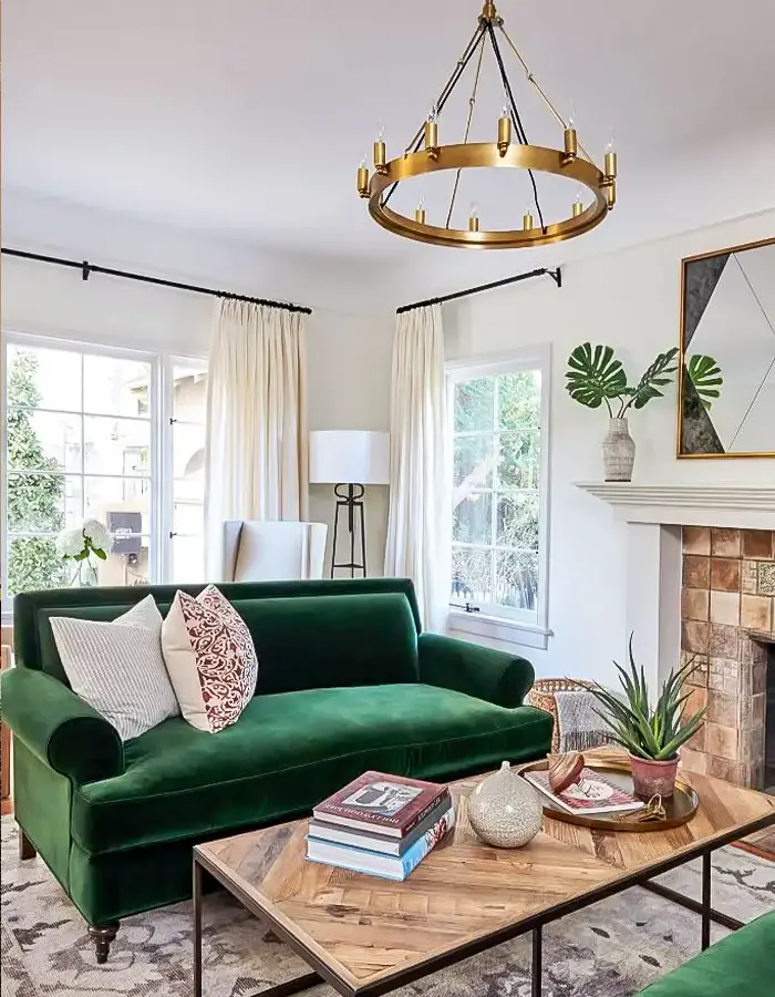 46 Green And Beige Living Room Ideas With Calm Style 38 Create Balance with Paired Sofas