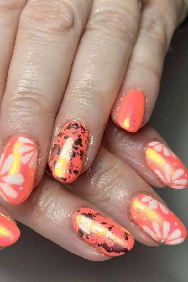 39 Gorgeous Coral Nail Designs Ideas for Short and Long Nails 39 Dust and Rose Coral Nails