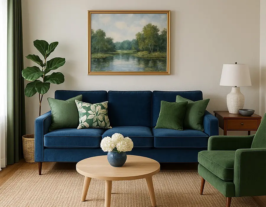 46 Calm Blue And Green Living Room Ideas 12 Earthy Elegance with a Classic Touch