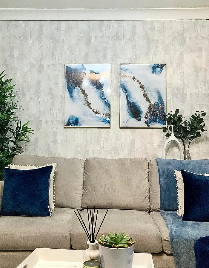48 Blue Grey Living Room Ideas with Style and Calm 4 Elegant Contrast With Blue Accents