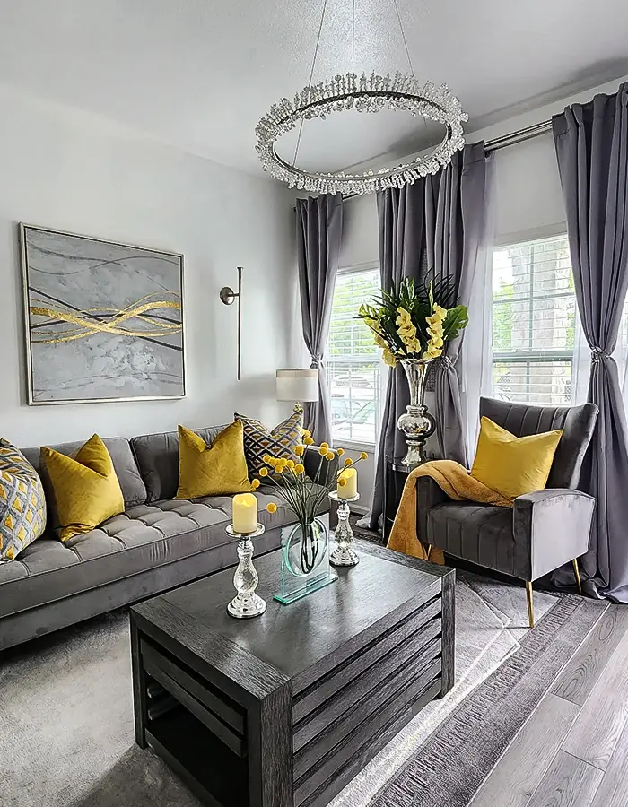 48 Glam Living Room Ideas with Timeless Style 29 Elegant Living Room With Puddled Drapes