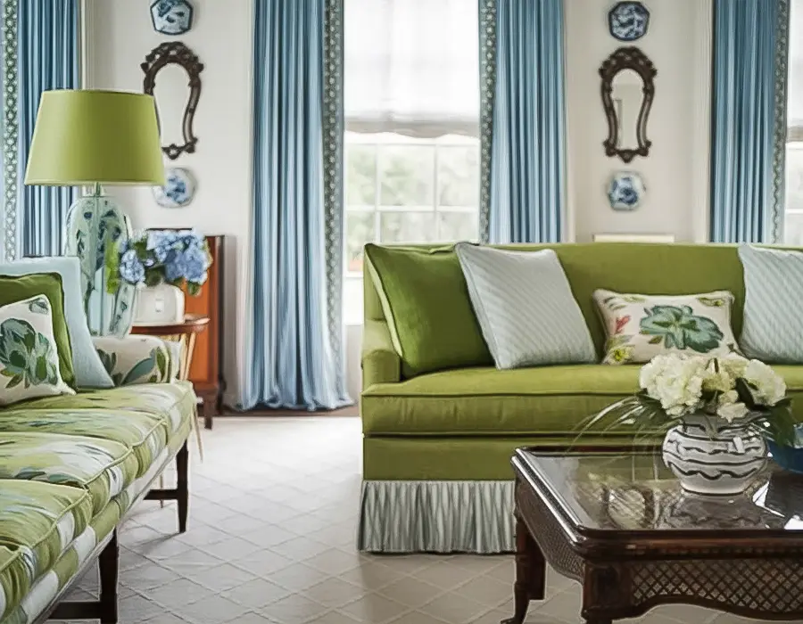 46 Calm Blue And Green Living Room Ideas 14 Elegant Mix of Blue and Green