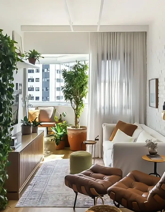 47 Narrow Living Room Decor Ideas That Maximize Space 10 Extend the Look Beyond Walls