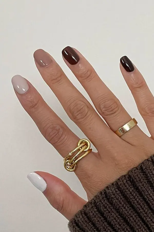 47 Cozy Cute Fall Nails Designs Autumn Mani Ideas You Must Try This Season 13 Fall Earthy Gradient Nails