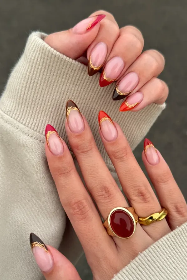 47 Cozy Cute Fall Nails Designs Autumn Mani Ideas You Must Try This Season 34 Seasonal Fall French Tips