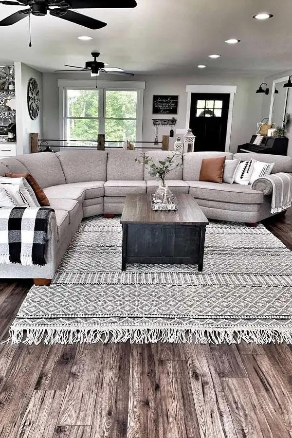 25 Rug Ideas for Living Rooms That Stand Out 14 Farmhouse Rugs with Woven Charm