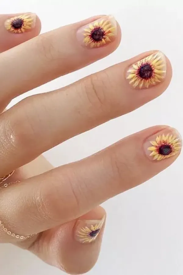 41 Bright and Cheerful Sunflower Nail Designs Ideas You’ll Love to Copy 25 Fine Art Floral Nails