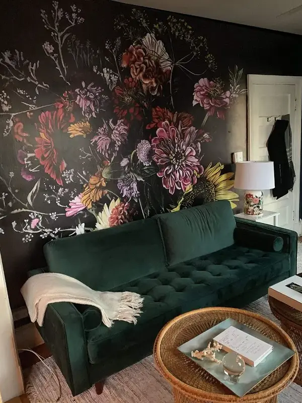 Floral Drama with Leafy Hues