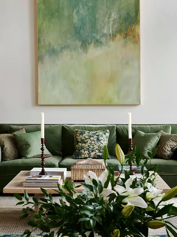 29 Green Couch Living Room Ideas with Bold Style 14 Forest Inspired Green Living Room