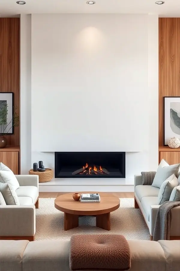 26 Interior Design Living Room Ideas You’ll Love 9 Frame Your Rug with Fireplaces