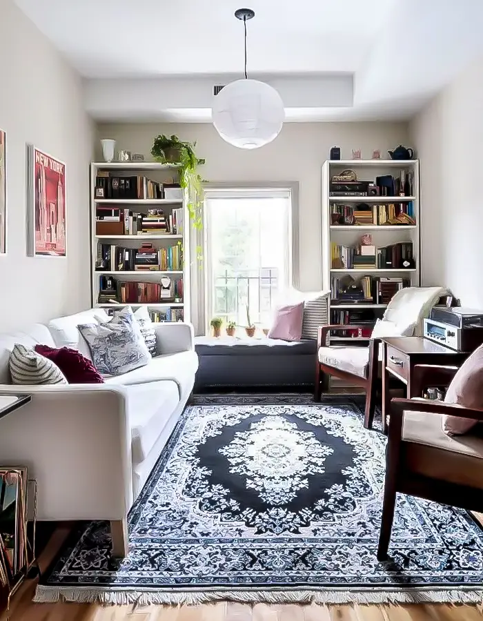 47 Narrow Living Room Decor Ideas That Maximize Space 18 Furnish Smart With Built-Ins