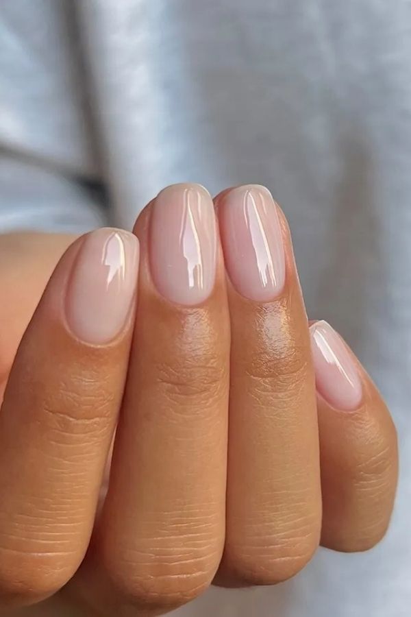 36 Subtle Yet Cute Minimal Nail Designs Mani Ideas You’ll Love to Wear 33 Glass Nails with a Glossy Shine