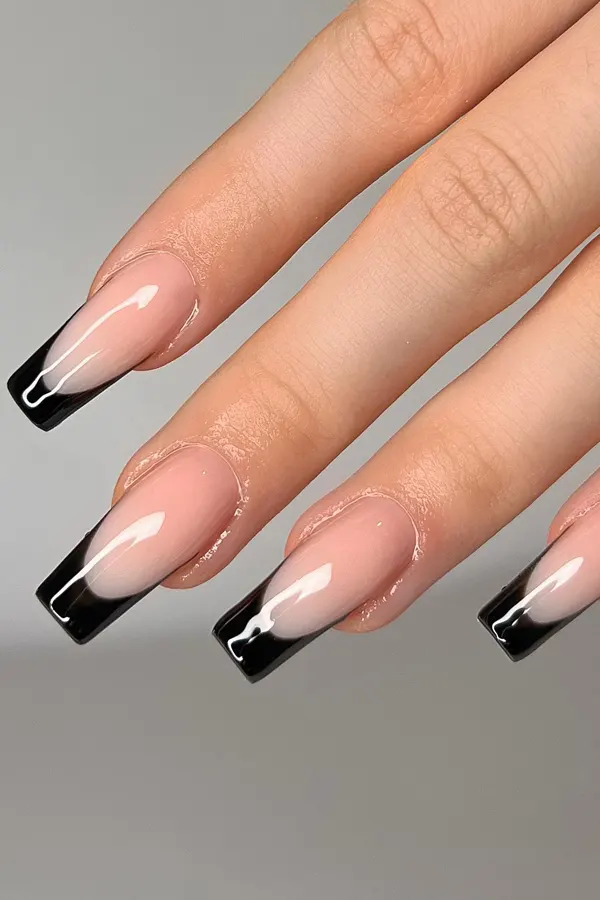 Jet Black Coffin Nails