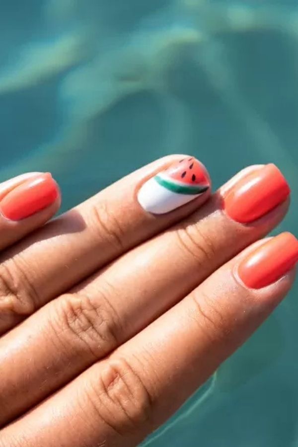 41 Fun Summer Nails Designs To Level Up Your Look This Season 21 Juicy Watermelon Fruit Nail Art