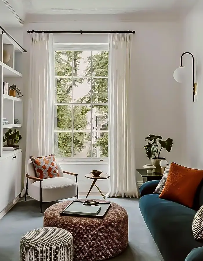47 Narrow Living Room Decor Ideas That Maximize Space 14 Keep It Simple and Functional