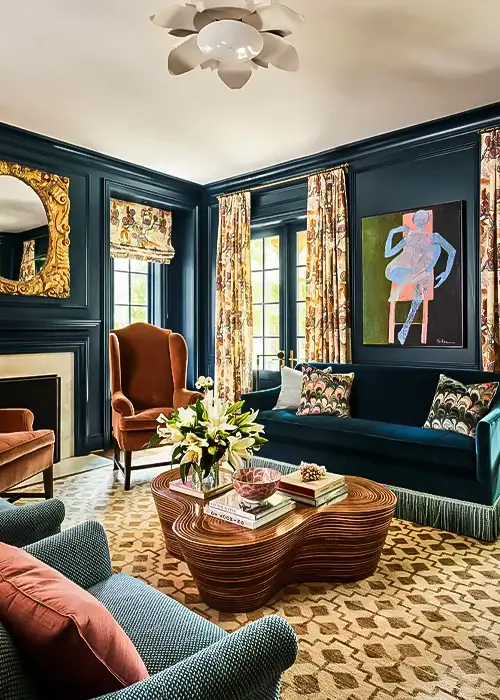 46 Calm Blue And Green Living Room Ideas 19 Layered Blues with Natural Comfort
