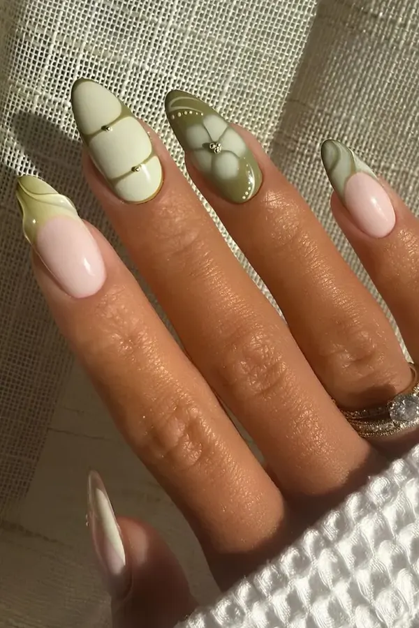 Layered Textured Nail Art