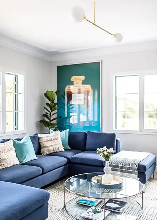 46 Calm Blue And Green Living Room Ideas 37 Light Filled Room with Soft Hues