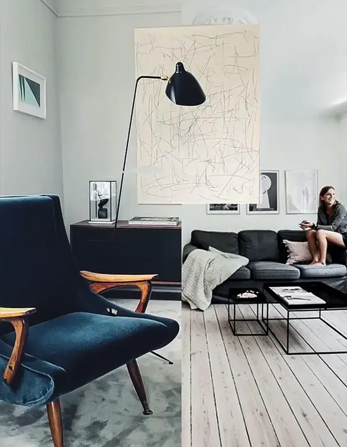 48 Blue Grey Living Room Ideas with Style and Calm 14 Light Meets Dark in Harmony