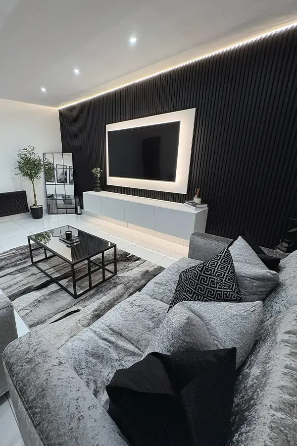 28 Minimalist Living Room Ideas That Feel Bigger 10 Light Up the Unused Room