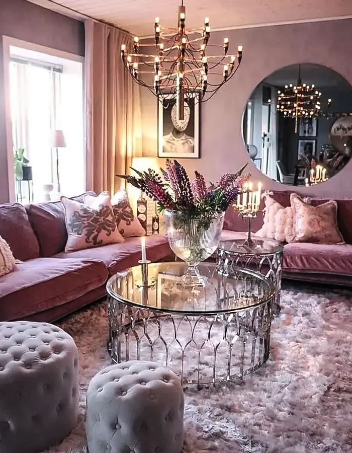 48 Glam Living Room Ideas with Timeless Style 17 Living Room In Soft Pink Tones