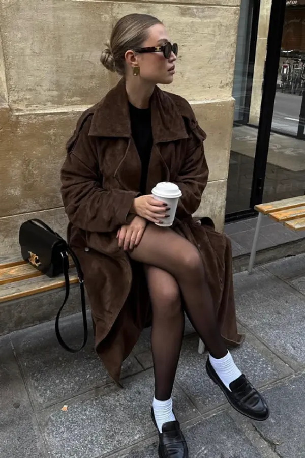 51 Stylish Fall Outfit Ideas for Woman Who Want Comfort and Class 25 Long Coat and Mini Dress Pairing - Fall Outfit for Woman