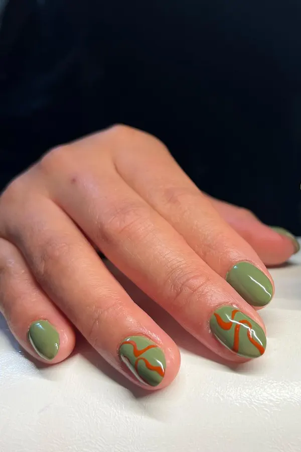 Martini-Inspired Swirls in Red