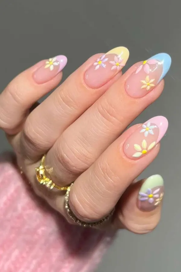 54 Elegant Flower Nail Designs Floral Mani Ideas To Copy This Season 29 Meadow-Inspired Easter Nails