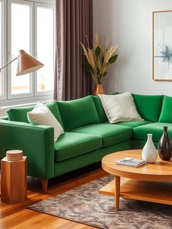 29 Green Couch Living Room Ideas with Bold Style 10 Mid Century Style Green Living Room