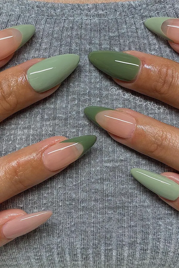 Mix Olive Nails Shades