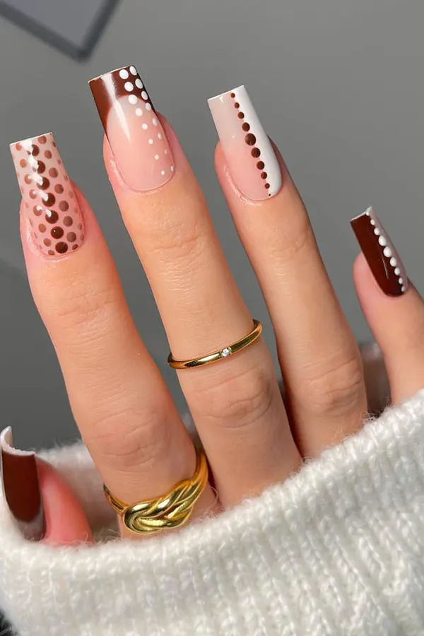 47 Cozy Cute Fall Nails Designs Autumn Mani Ideas You Must Try This Season 9 Modern Art Meets Fall Nail Style