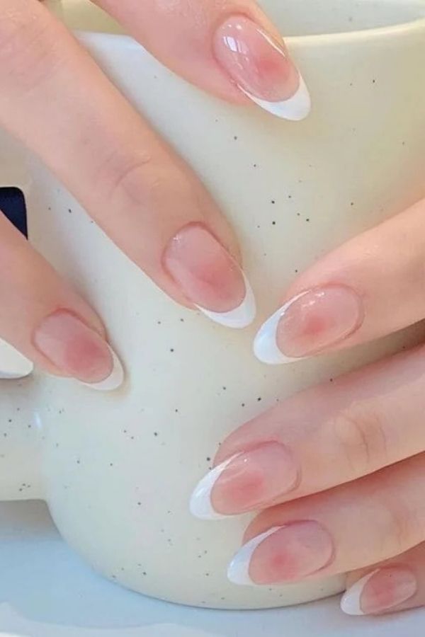 Modern Blushed French Nails
