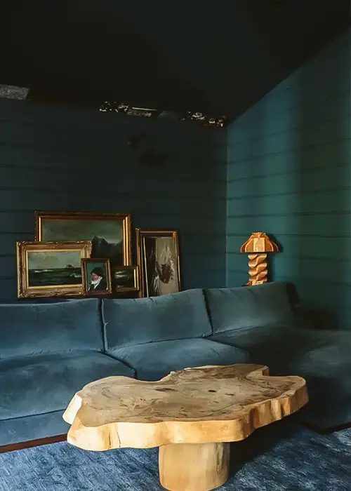 46 Calm Blue And Green Living Room Ideas 23 Moody Layers with Natural Touches