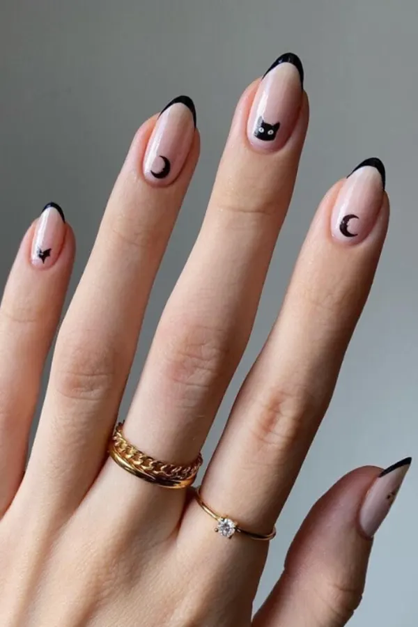 Mystical Moon Dark Nails