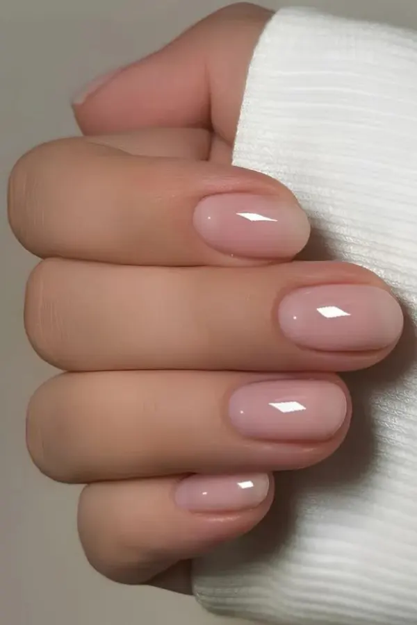 37 Must-Try Clean Girl Nails Ideas for a Fresh and Effortlessly Simple Look 27 Natural Sheer Pink Manicure