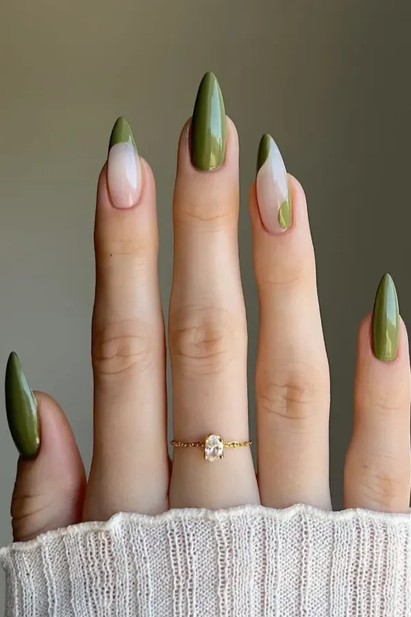 Negative Space with Glossy Finish Nails