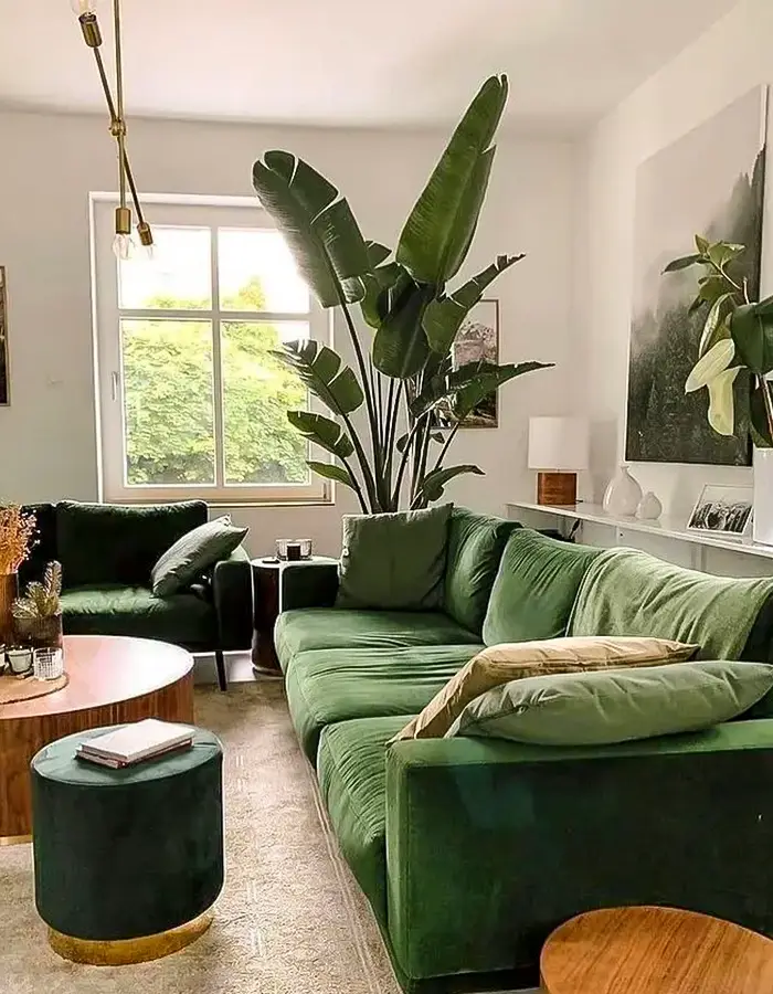46 Green And Beige Living Room Ideas With Calm Style 10 Neutral Base with Bold Contrast