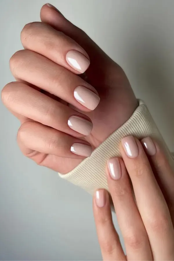 37 Must-Try Clean Girl Nails Ideas for a Fresh and Effortlessly Simple Look 16 Neutral Glazed Nail Style