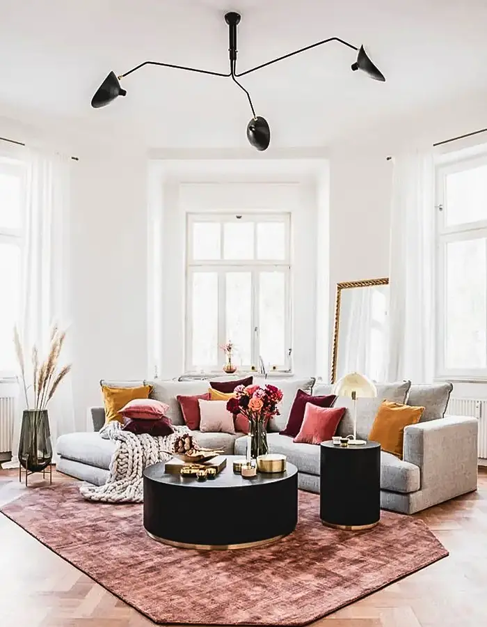 48 Glam Living Room Ideas with Timeless Style 10 Neutral Living Room With Bold Accents