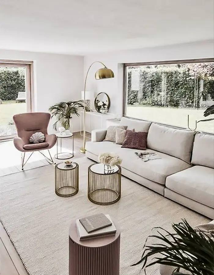 48 Glam Living Room Ideas with Timeless Style 4 Neutral Living Room With Glam Accents