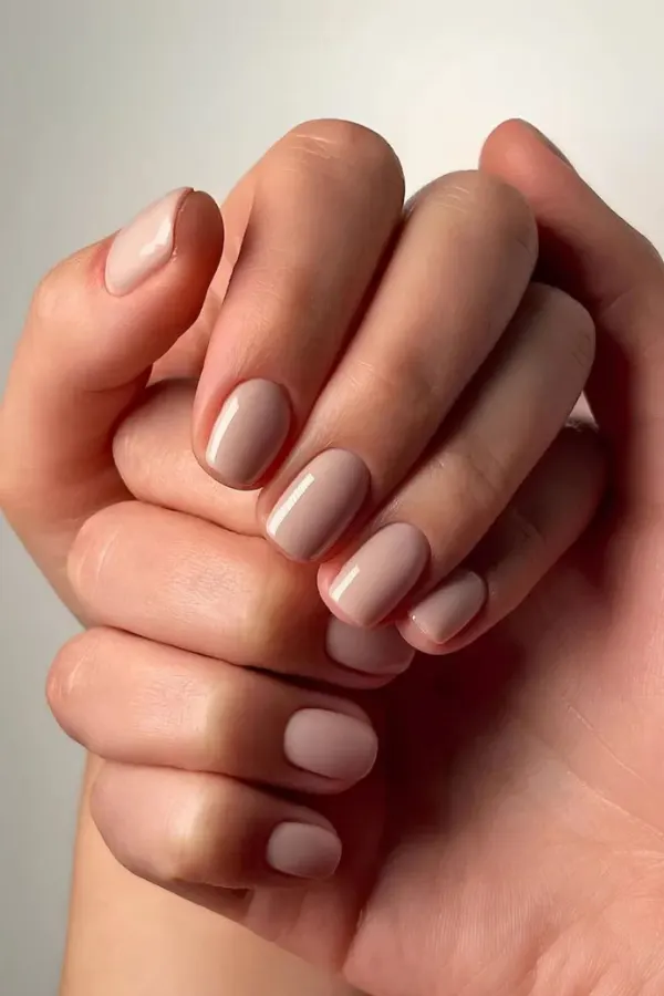 37 Must-Try Clean Girl Nails Ideas for a Fresh and Effortlessly Simple Look 29 Neutral Polished Beige Nails