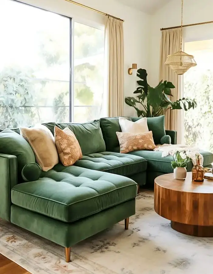 46 Green And Beige Living Room Ideas With Calm Style 44 Neutral Space with Natural Greens