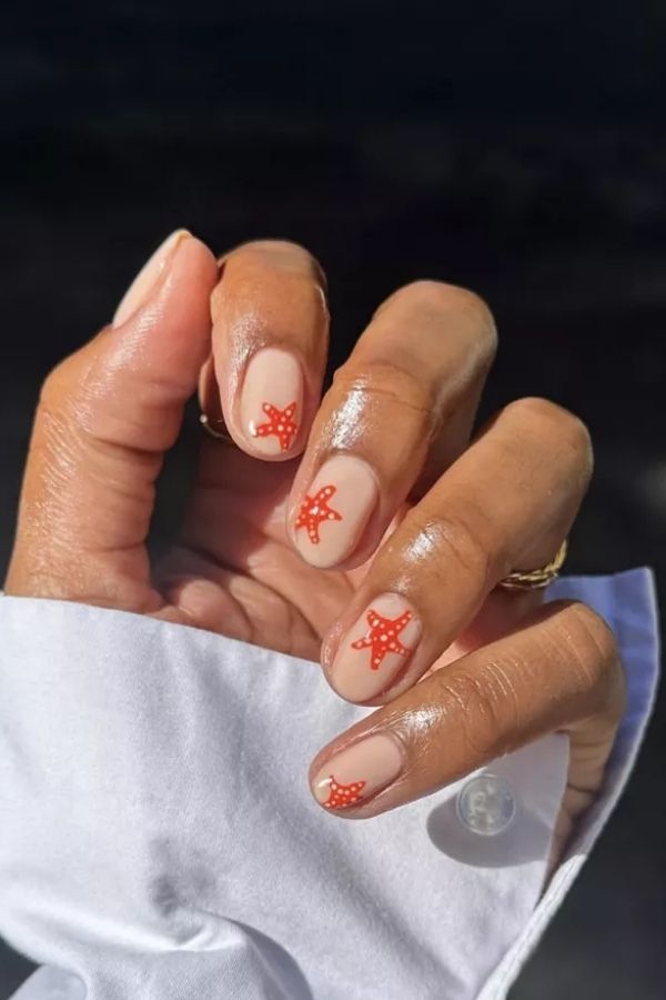 36 Subtle Yet Cute Minimal Nail Designs Mani Ideas You’ll Love to Wear 36 Nude Starfish Summer Nails