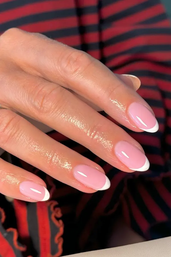 37 Must-Try Clean Girl Nails Ideas for a Fresh and Effortlessly Simple Look 13 Pink Lipgloss French Nails